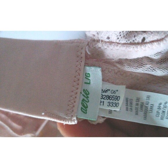 Aerie Wireless Triangle Bralette Bra Size Large Lacey Adjustable Fairy Soft Girl - Picture 3 of 8